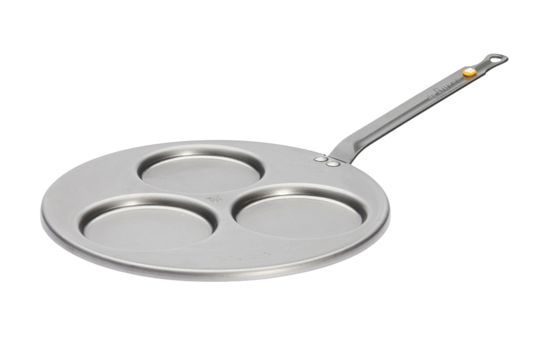 Poêle tri-blinis en acier De Buyer Minéral B 27 cm - manche en fonte