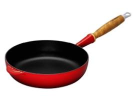 Poêle signature en fonte émaillée Le Creuset 26 cm rouge cerise