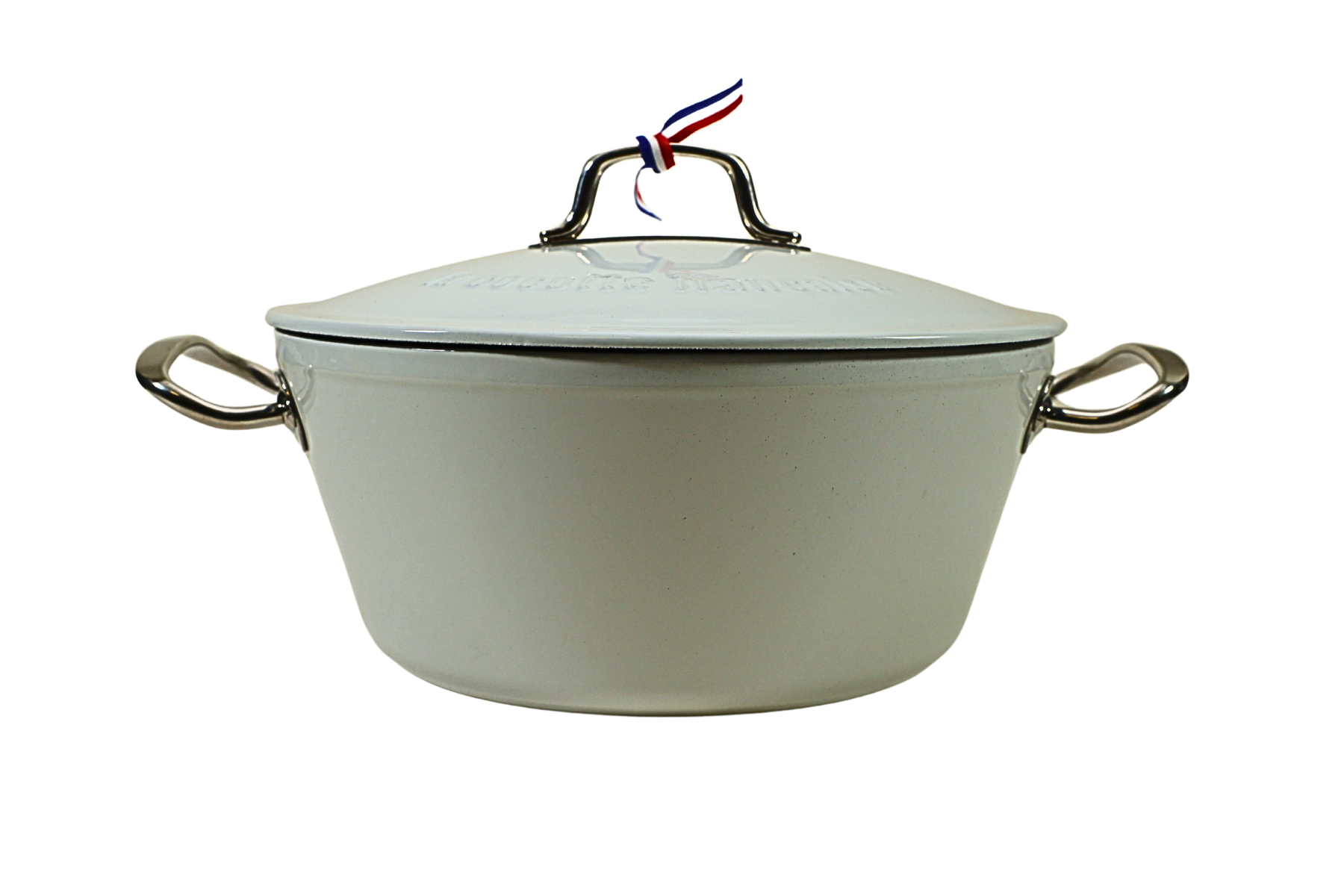 Cocotte en fonte émaillée 26 cm Blanche La Cocotte Française