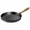 POELE GRILL SKEPPSHULT MANCHE EN NOYER 28CM