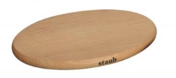 Dessous de plat ovale en bois verni Staub 21 x 15 cm