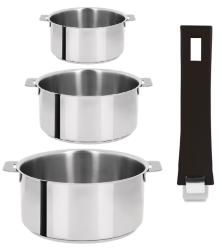 LOT DE 3 CASSEROLES CRISTEL MUTINE + POIGNEE MUTINE