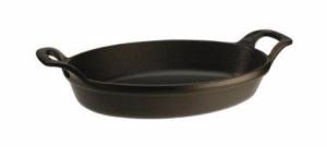 Plat en fonte Staub ovale noir mat - 37 cm