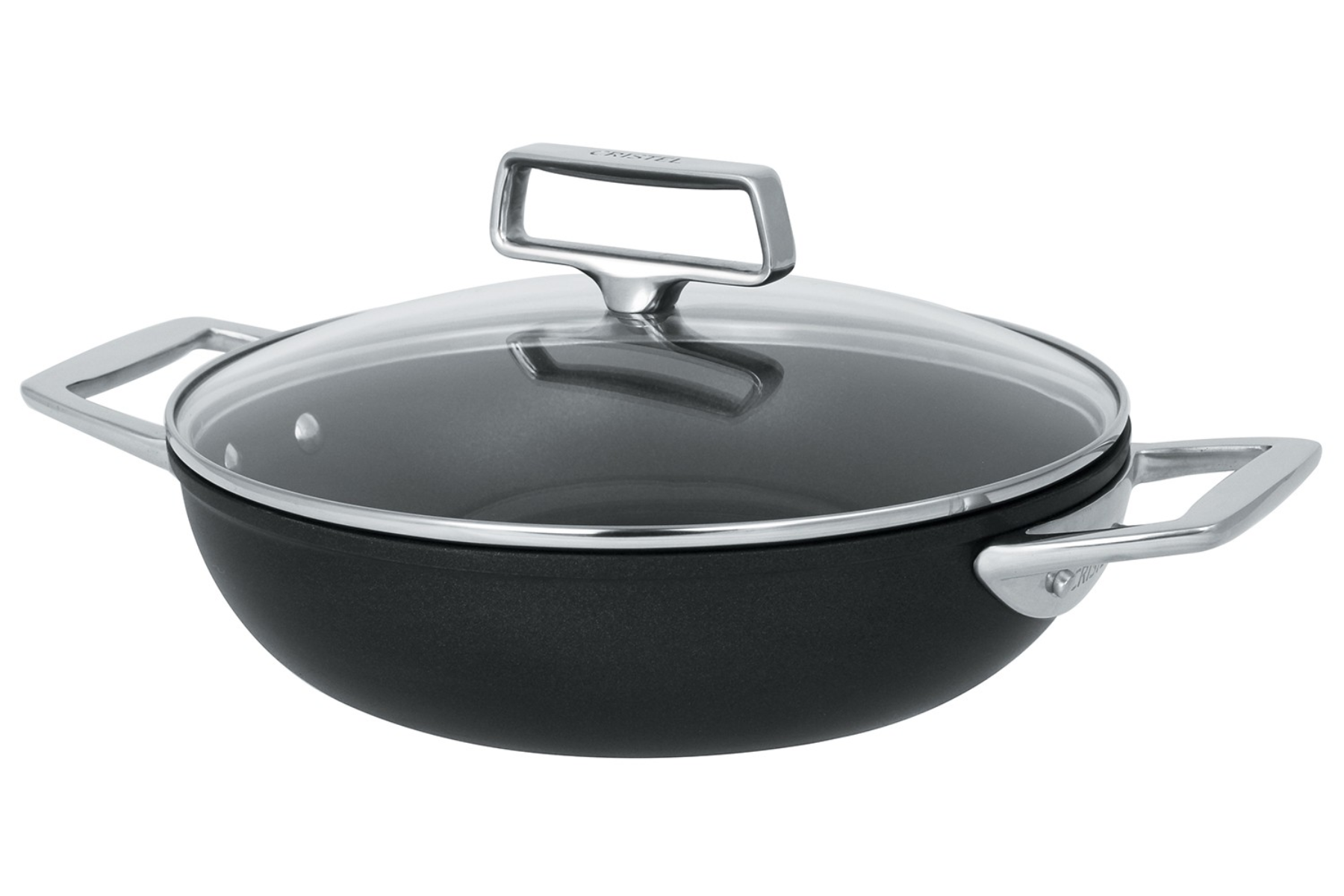 Sauteuse deux anses Cristel Castel Pro antiadhésive en aluminium - 24 cm