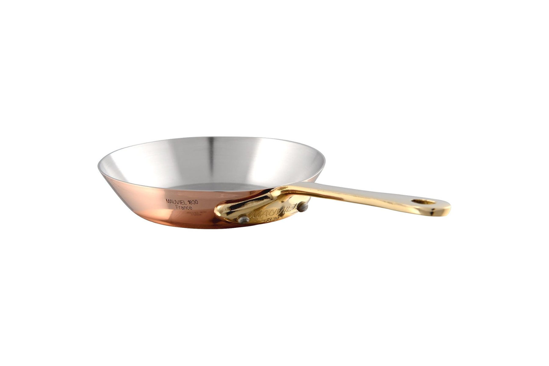 Poêle en cuivre Mauviel M'Minis 12 cm - manche en bronze