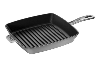 Gril américain carré Staub en fonte gris graphite 26 cm