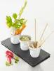 COFFRET 3 GOBELETS FROISSÉS BLANC