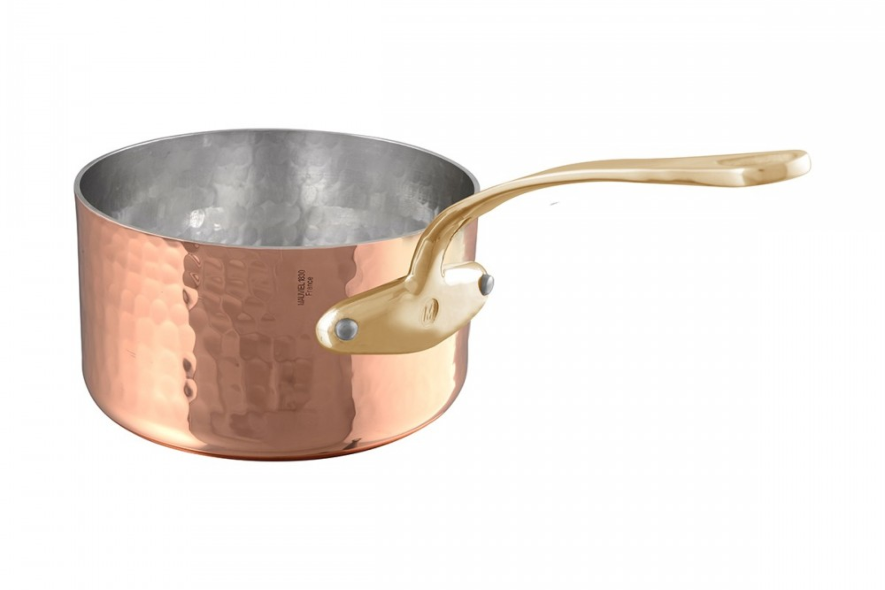 Casserole Mauviel M'Tradition cuivre martelé 14 cm - manche bronze