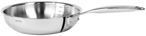 Poêle haute Cristel " Castel pro "-inox- 28 cm