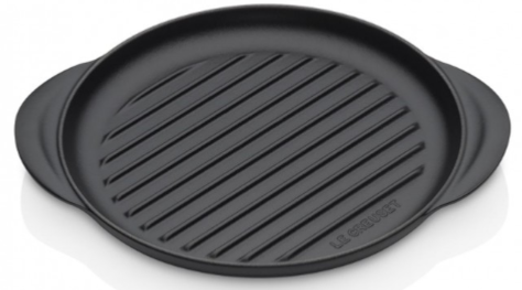 Gril rond Tradition Le Creuset en fonte émaillée noir mat 25 cm