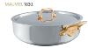 RONDEAU AVEC COUVERCLE MAUVIEL M'COOK MONTURE BRONZE - 28 CM