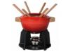 SERVICE A FONDUE LE CREUSET MANCHE BOIS