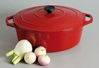 COCOTTE FONTE CHASSEUR OVALE ROUGE